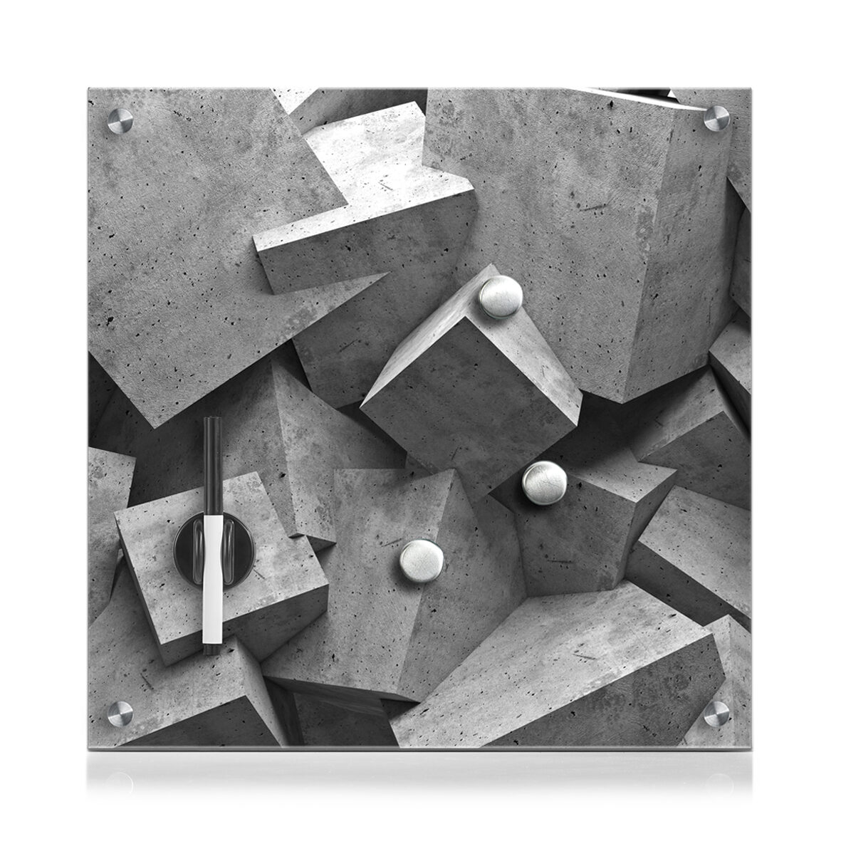 zeller-office-memoboard-cubes-glas-magnetisch-beschreibbar image 1