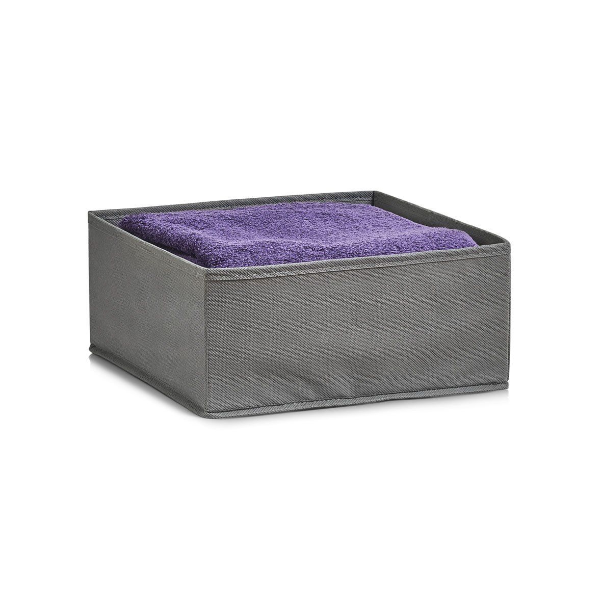 zeller-present-home-living-aufbewahrungsbox-vlies-grau-faltbar image 2