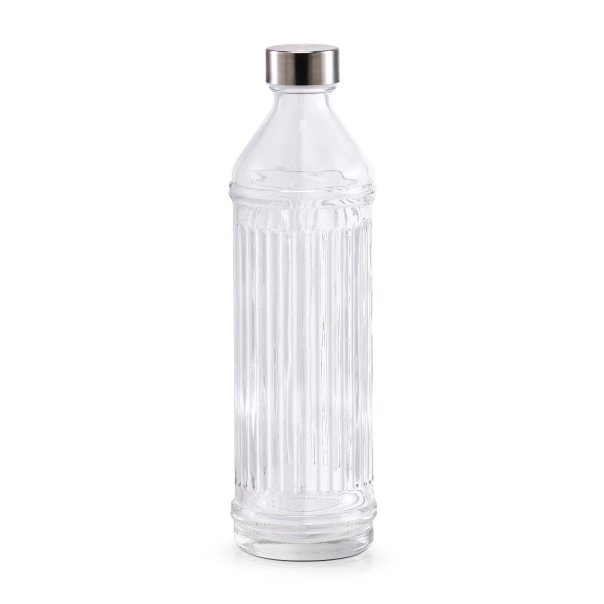 zeller-present-k-che-glasflasche-970-ml-edelstahl image 1