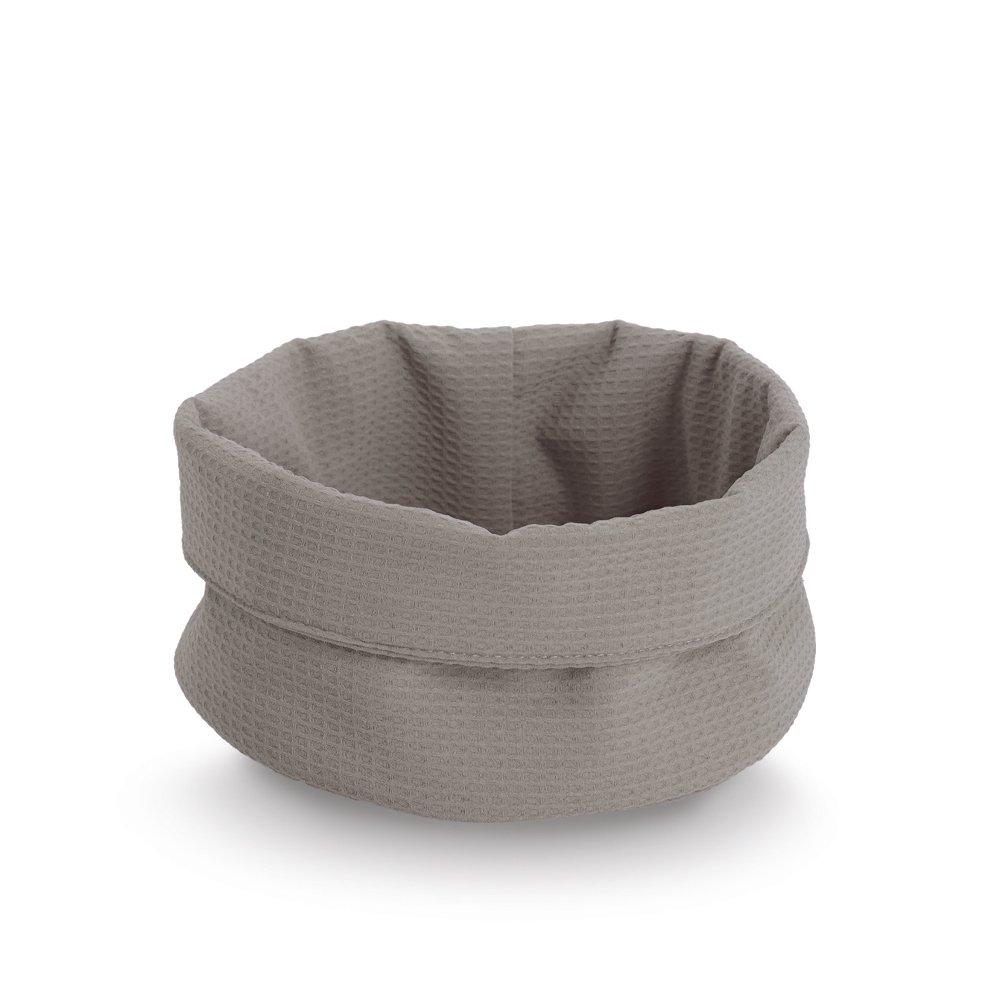 zeller-present-home-aufbewahrungskorb-waffelpiqu-taupe-polyester image 1