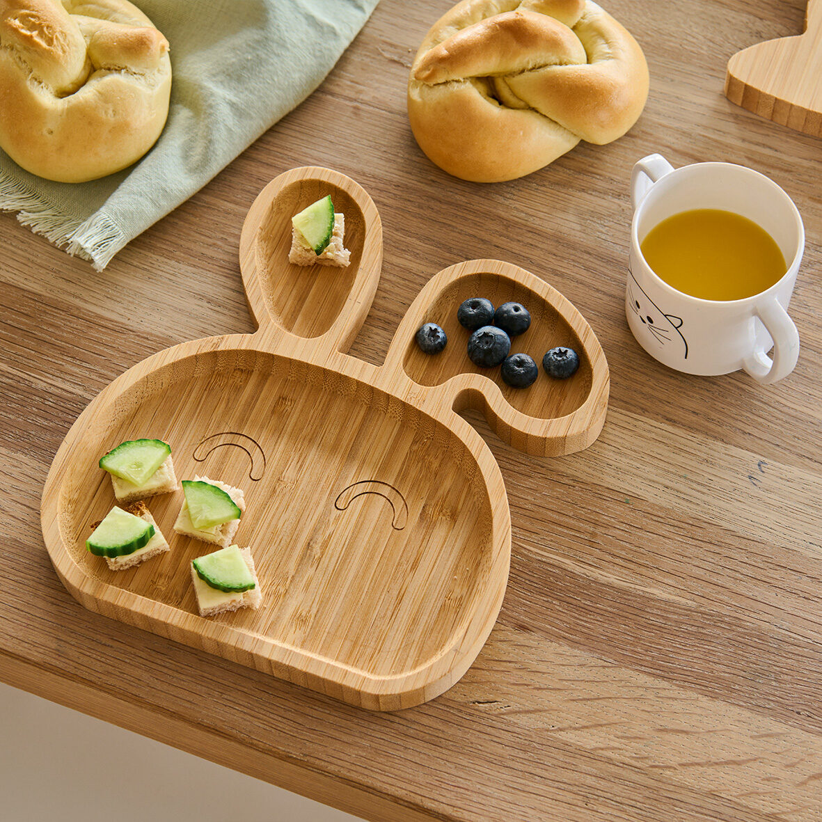 zeller-present-kids-snackteller-hase-bambus-kinderteller image 6