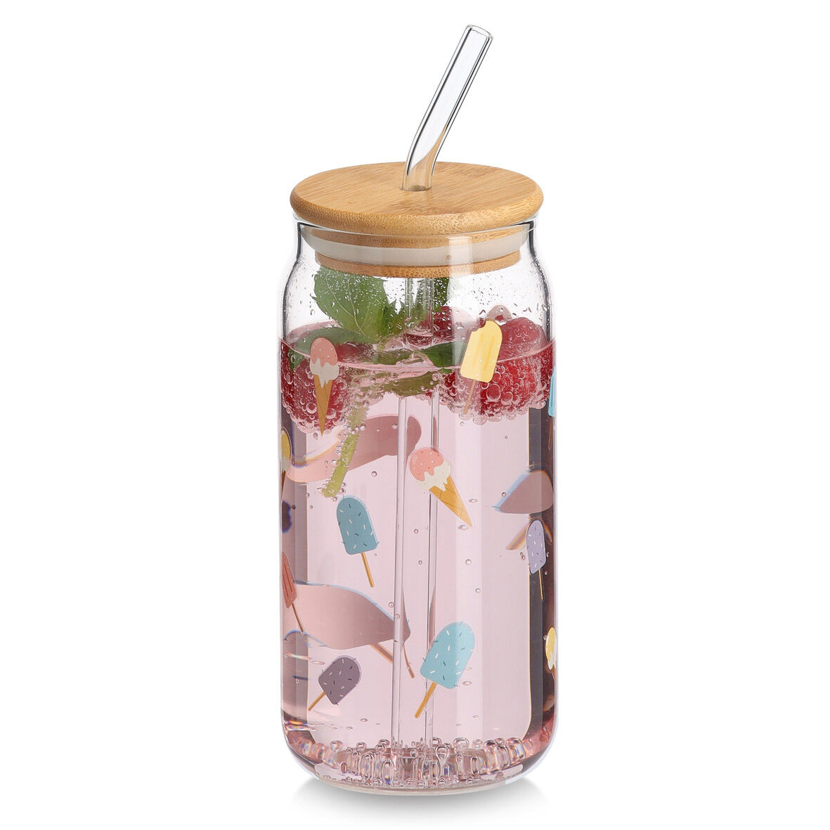 zeller-present-k-che-trinkglas-ice-cream-500-ml-bambusdeckel image 3