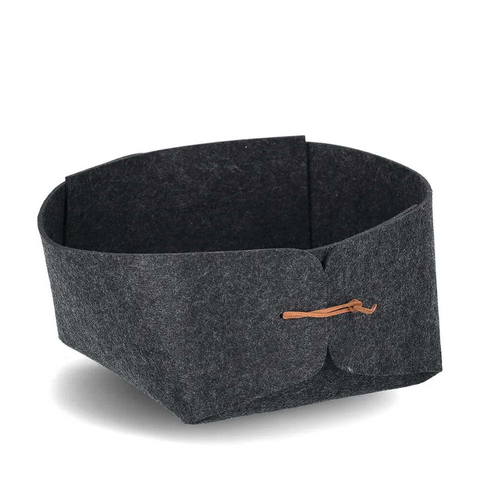 zeller-present-home-living-aufbewahrungskorb-filz-box-anthrazit-flach image 1