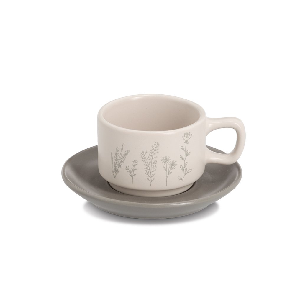 zeller-present-k-che-flowers-espresso-set-8-tlg-steingut-floral image 3