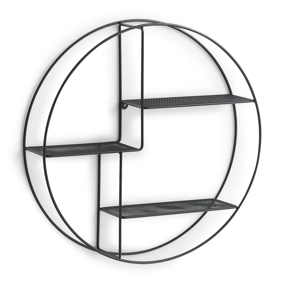 zeller-present-home-living-wandregal-metall-schwarz-3-b-den image 1