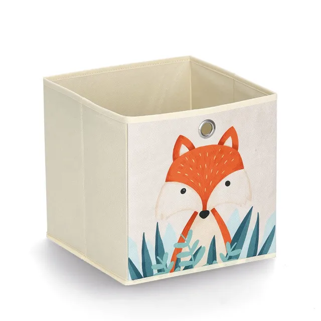 zeller-present-kids-aufbewahrungsbox-fuchs-vlies-beige-28-cm image 1