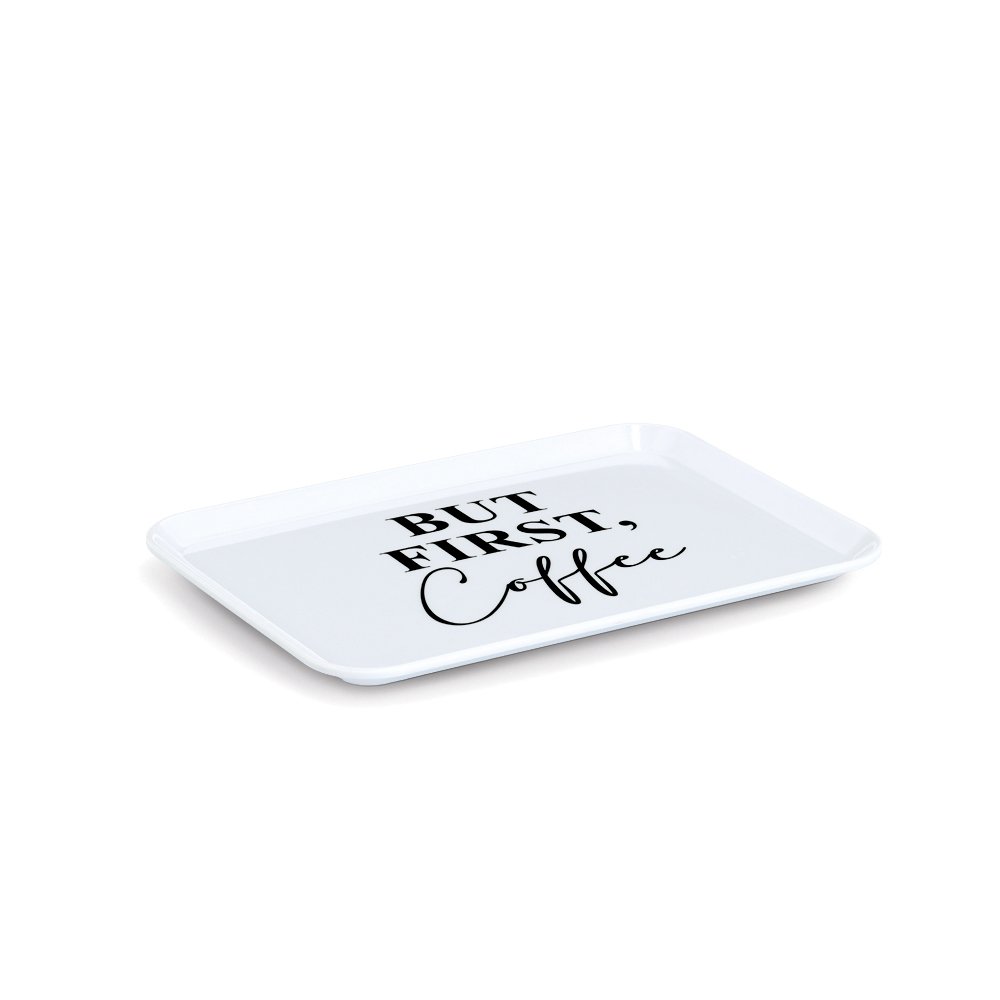 zeller-present-table-melamintablett-but-first-coffee-serviertablett image 1