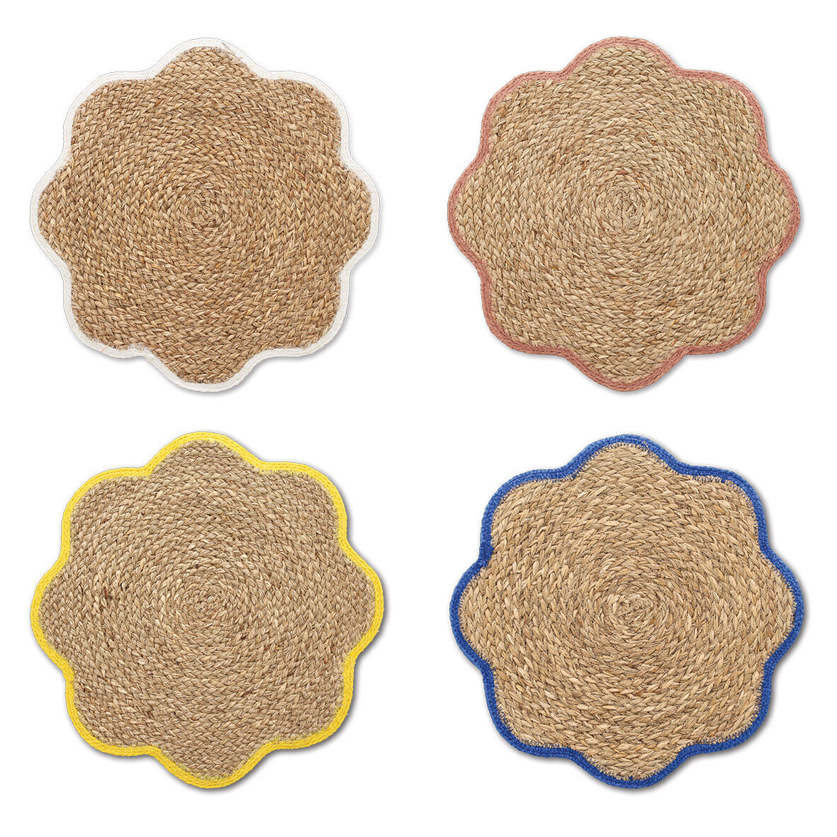 zeller-present-table-platzset-grasgeflecht-altrosa-bl-tenform image 2