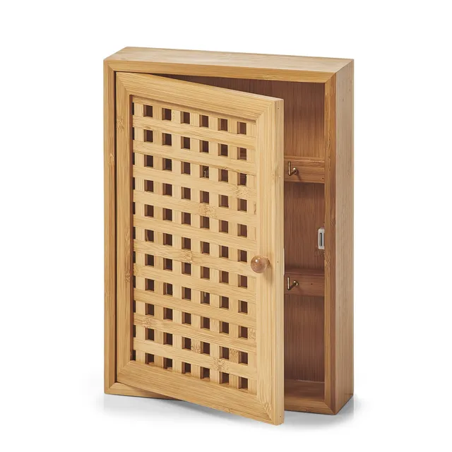 zeller-present-home-living-schl-sselkasten-bambus-8-haken-2 image 1