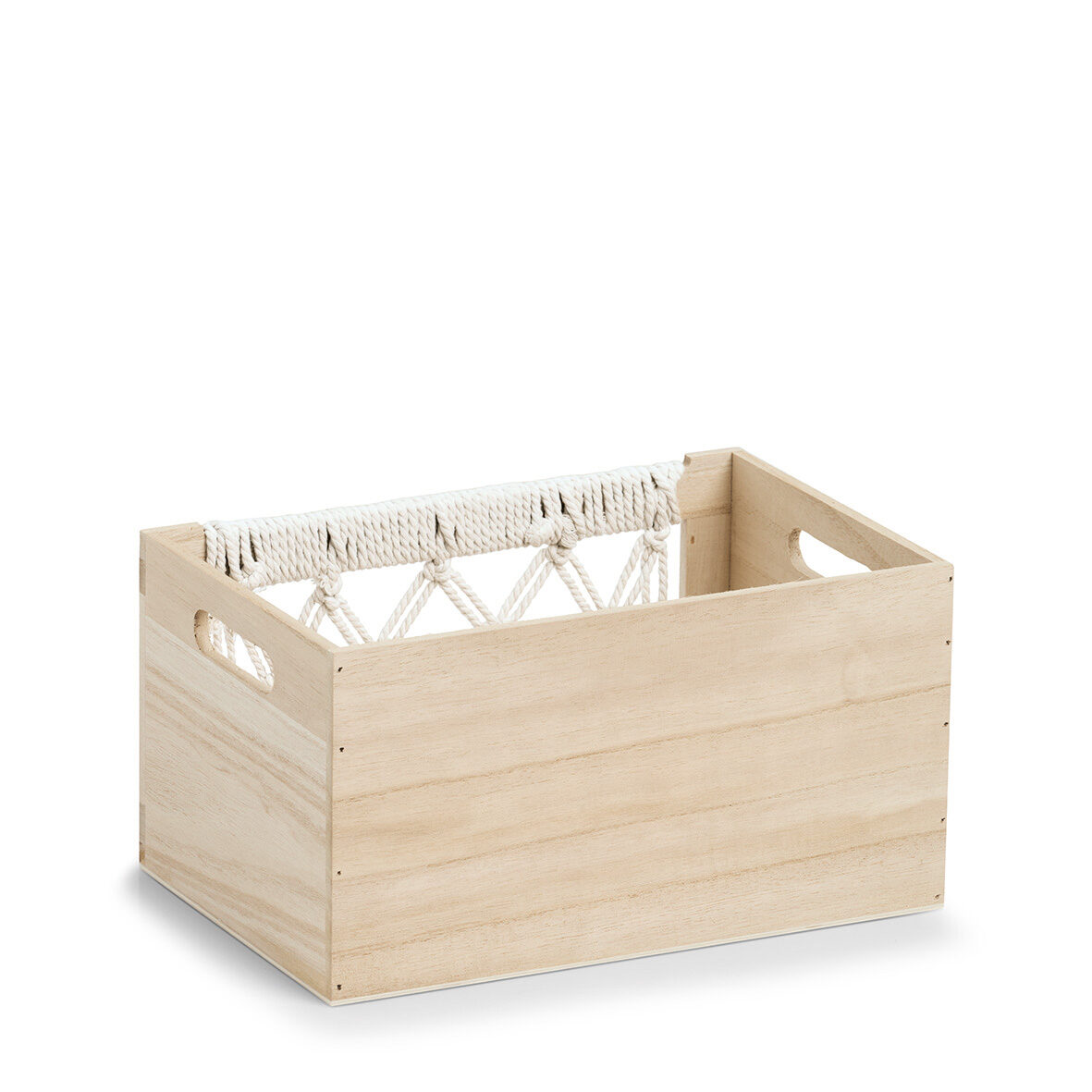 zeller-home-aufbewahrungskiste-boho-holz-baumwolle image 3