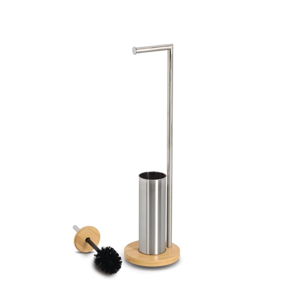 zeller-present-bad-wc-garnitur-edelstahl-bambus-b-rste-halter image 4