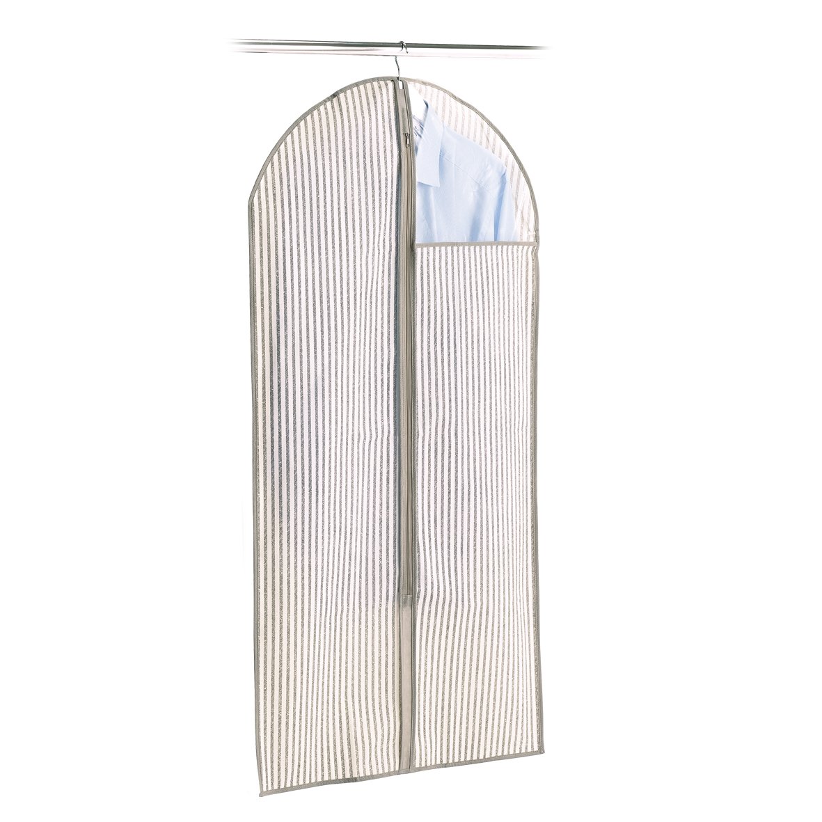 zeller-present-stripes-kleiderh-lle-mit-fenster-vlies-beige image 2