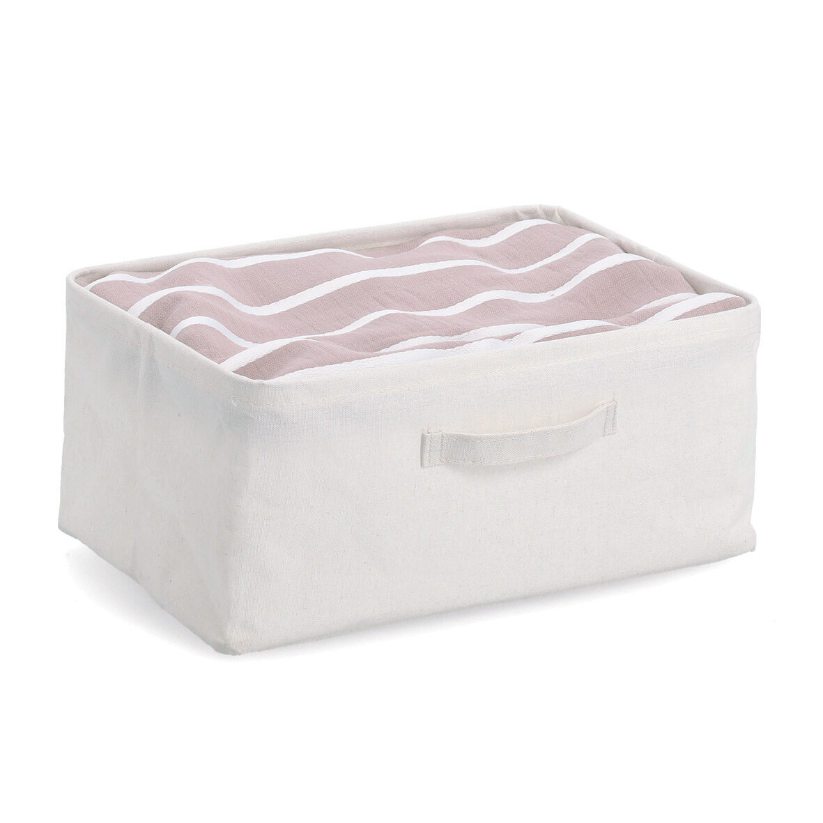 zeller-home-living-aufbewahrungsbox-creme-faltbar-stoff image 3