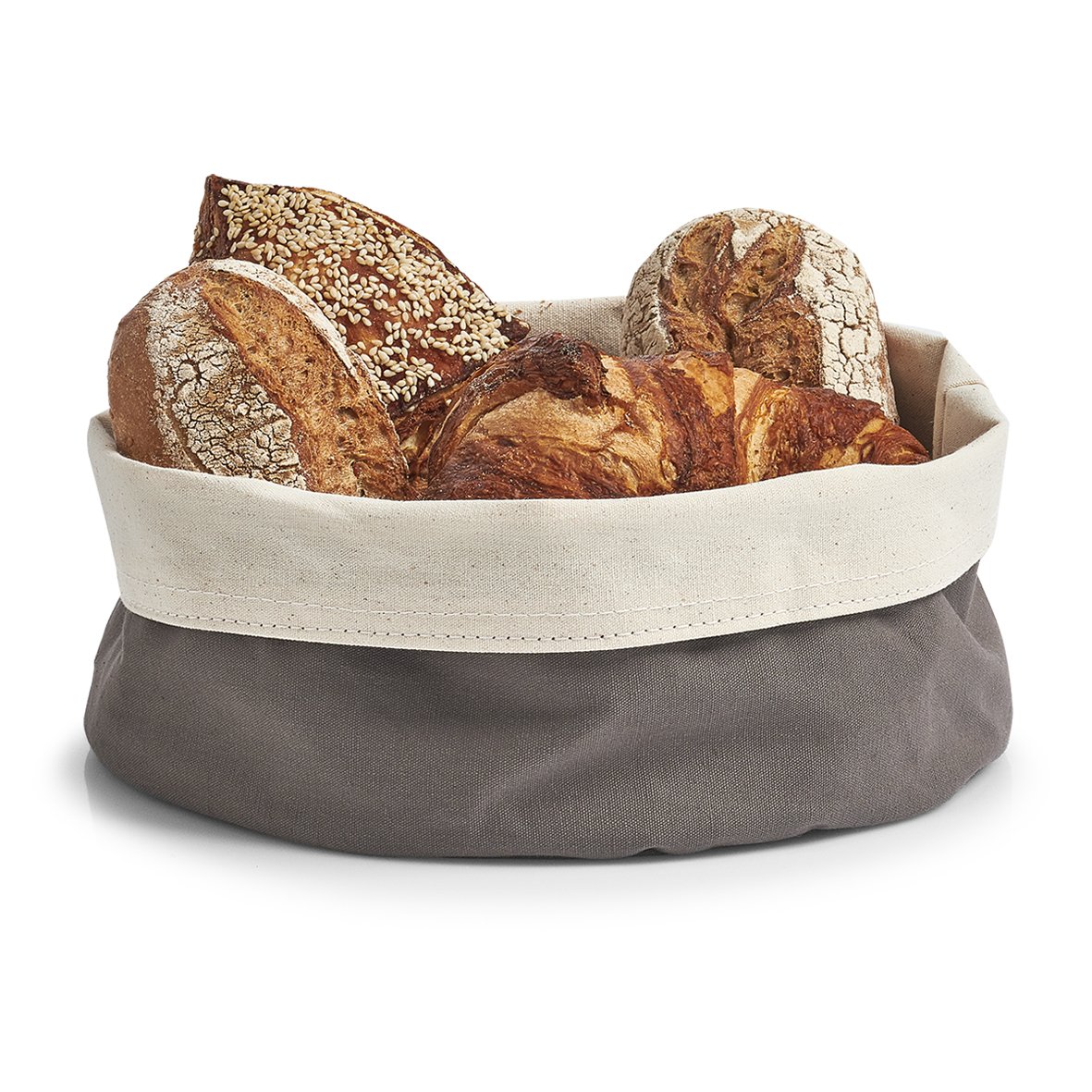 zeller-present-k-che-brotbeutel-baumwolle-taupe-creme image 2