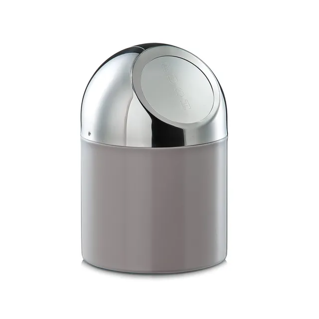 zeller-present-office-tischabfalleimer-metall-taupe-edelstahl image 1