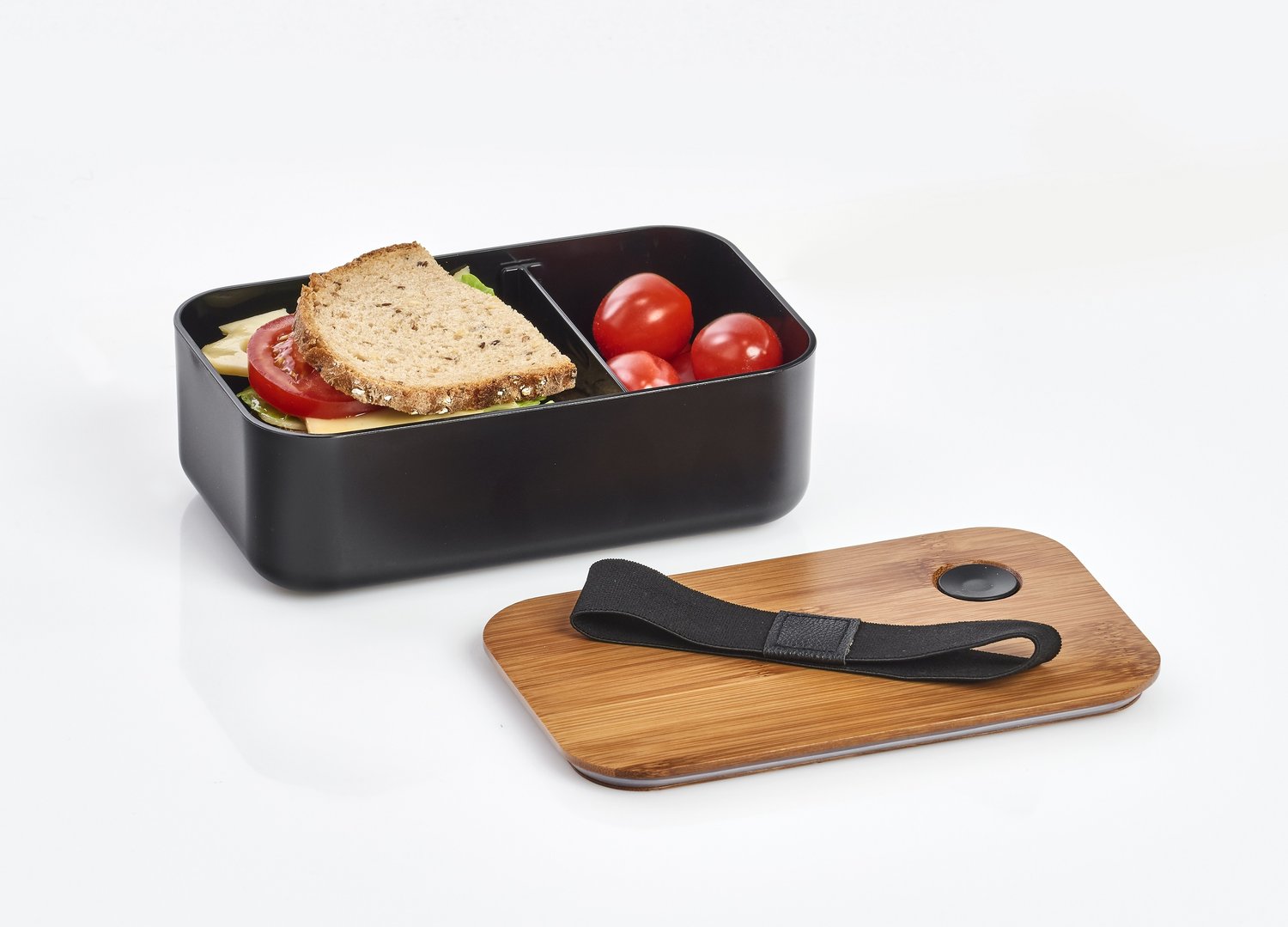 zeller-present-k-che-lunch-box-schwarz-kunststoff-bambusdeckel image 4