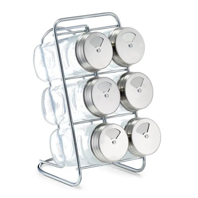 zeller-present-k-che-gew-rzst-nder-set-7-tlg-glas-edelstahl image 1