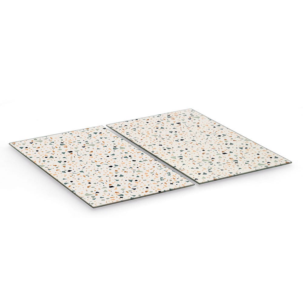 zeller-present-k-che-herdabdeckplatte-schneidebrett-terrazzo-2tlg image 1