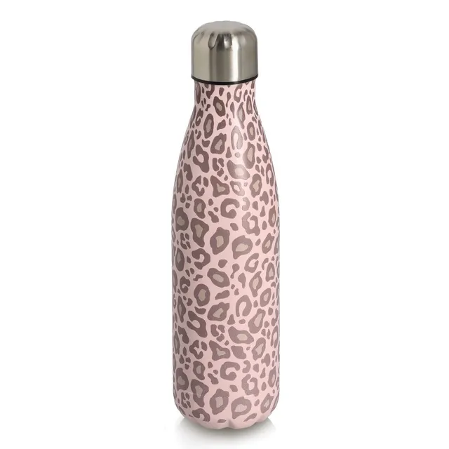 zeller-present-k-che-trinkflasche-leo-500-ml-edelstahl-rosa image 1