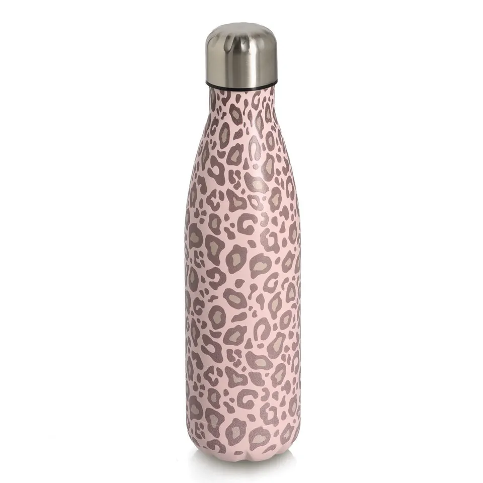 zeller-present-k-che-trinkflasche-leo-500-ml-edelstahl-rosa image 1