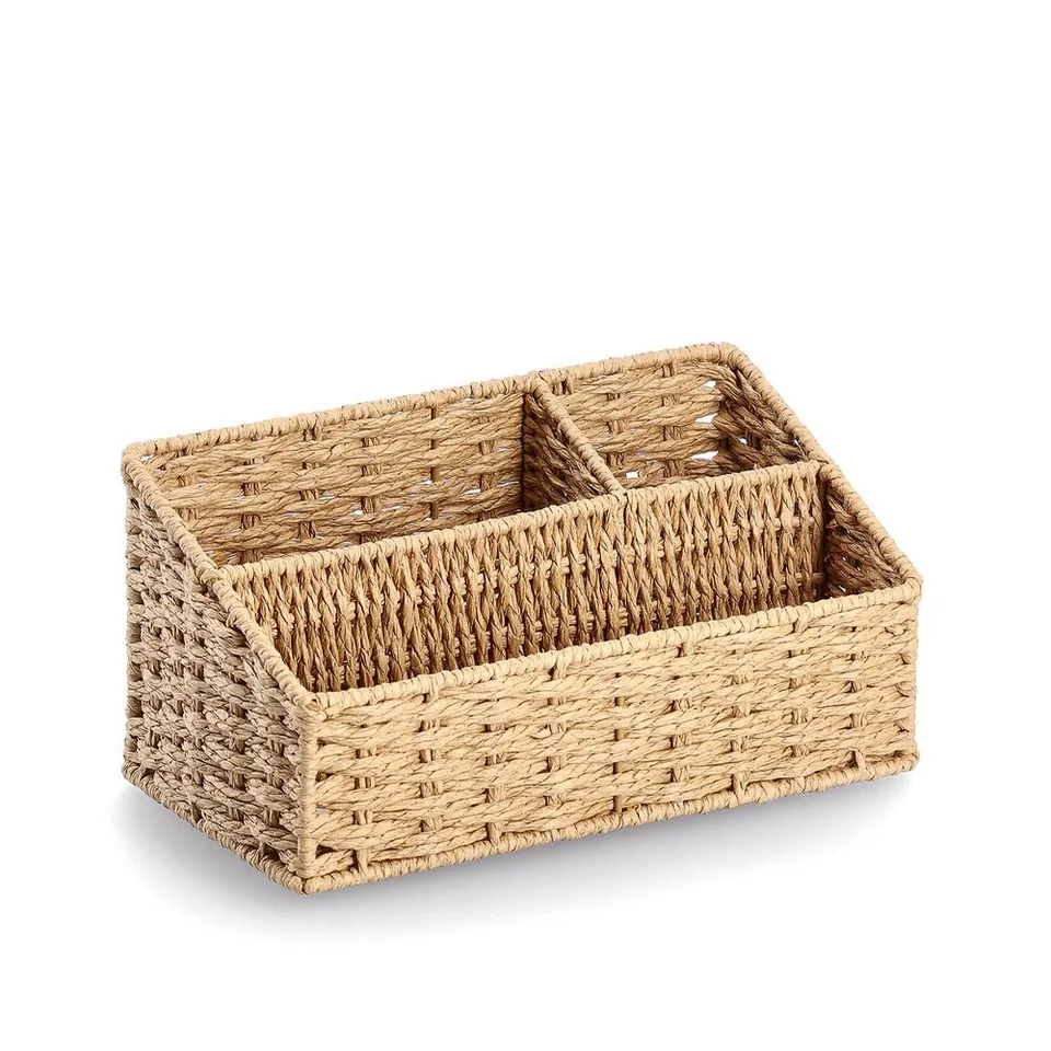 zeller-present-home-living-utensilien-organizer-papiergeflecht-natur image 1