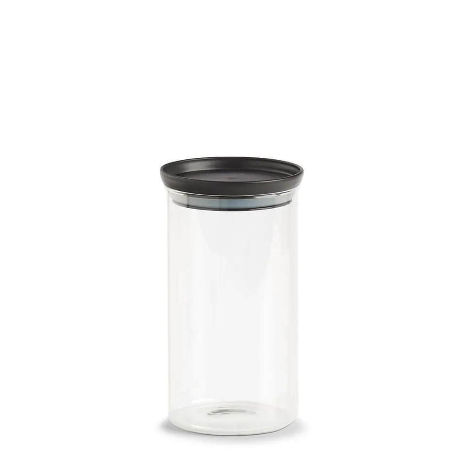 zeller-present-k-che-vorratsglas-950-ml-schwarz-glasbeh-lter image 1