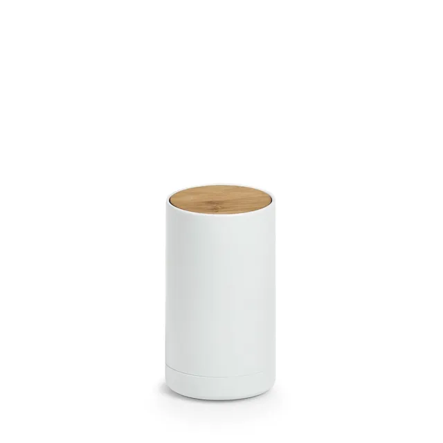 zeller-present-wattest-bchen-spender-bambus-wei-beh-lter image 1