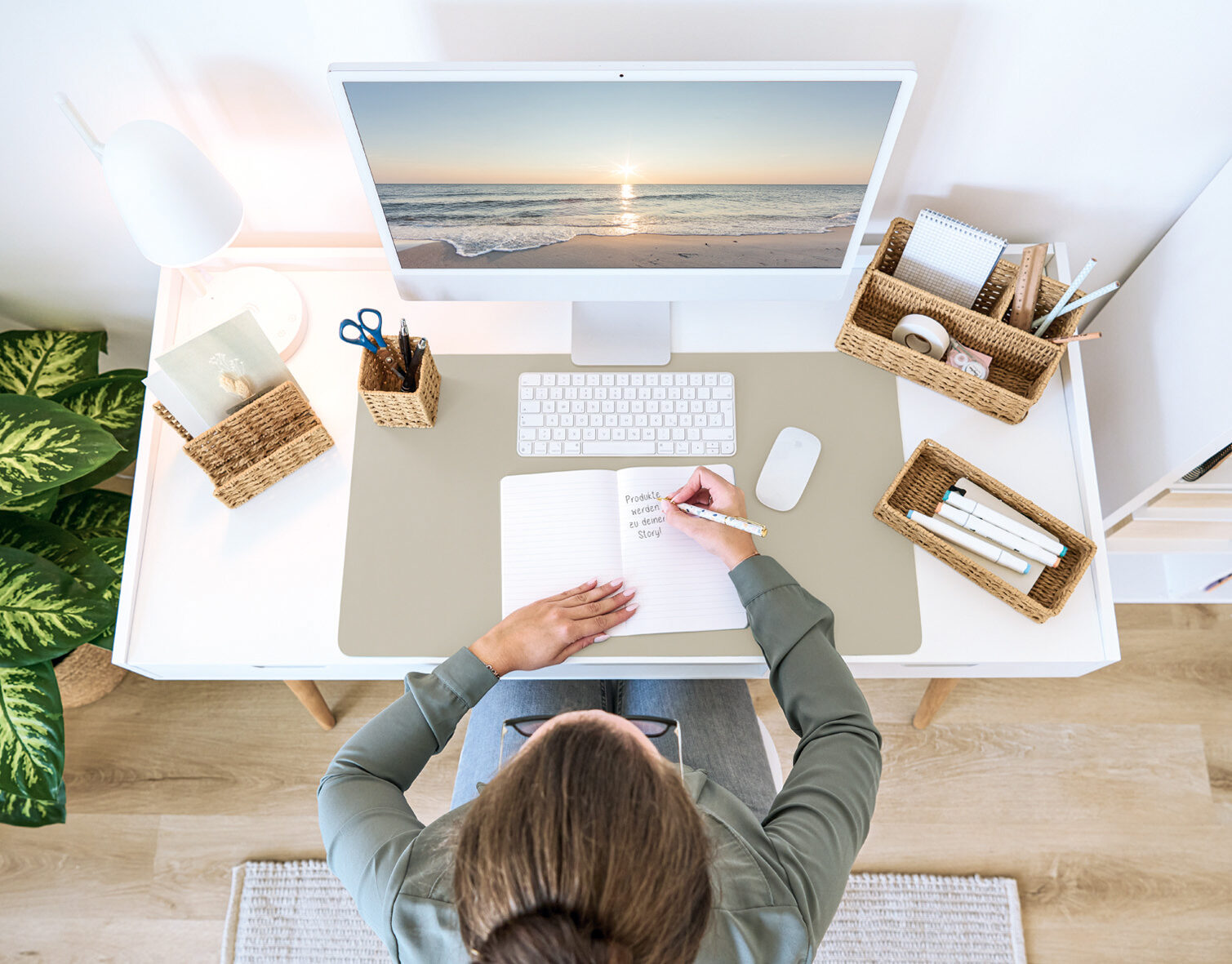 zeller-office-schreibtischunterlage-kunstleder-creme-desk-pad image 7