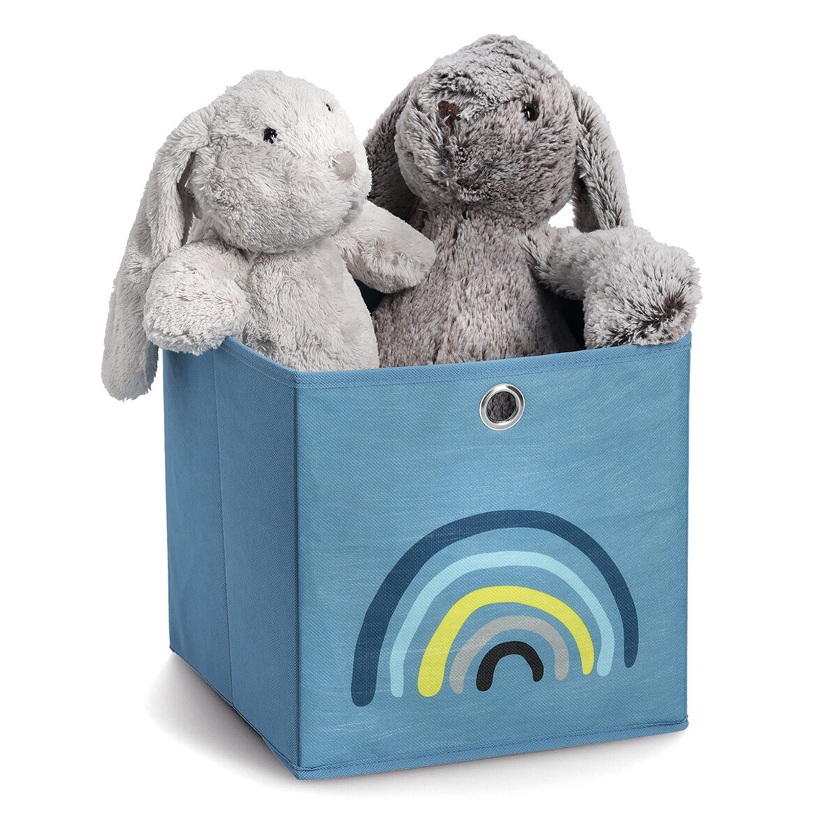 zeller-kids-aufbewahrungsbox-blue-rainbow-vlies-blau image 2