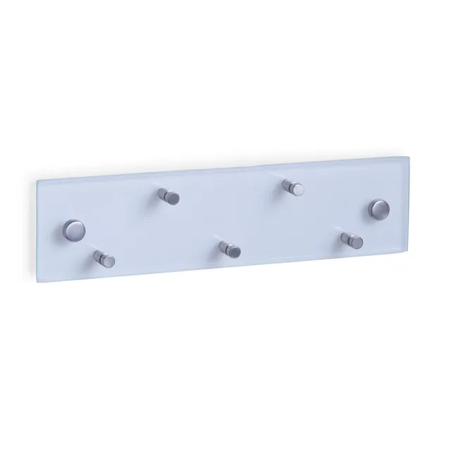 zeller-present-k-che-schl-sselboard-glas-edelstahl-5-haken image 1