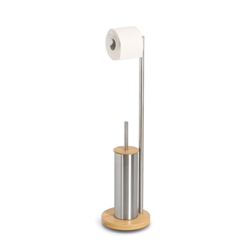 zeller-present-bad-wc-garnitur-edelstahl-bambus-b-rste-halter image 3