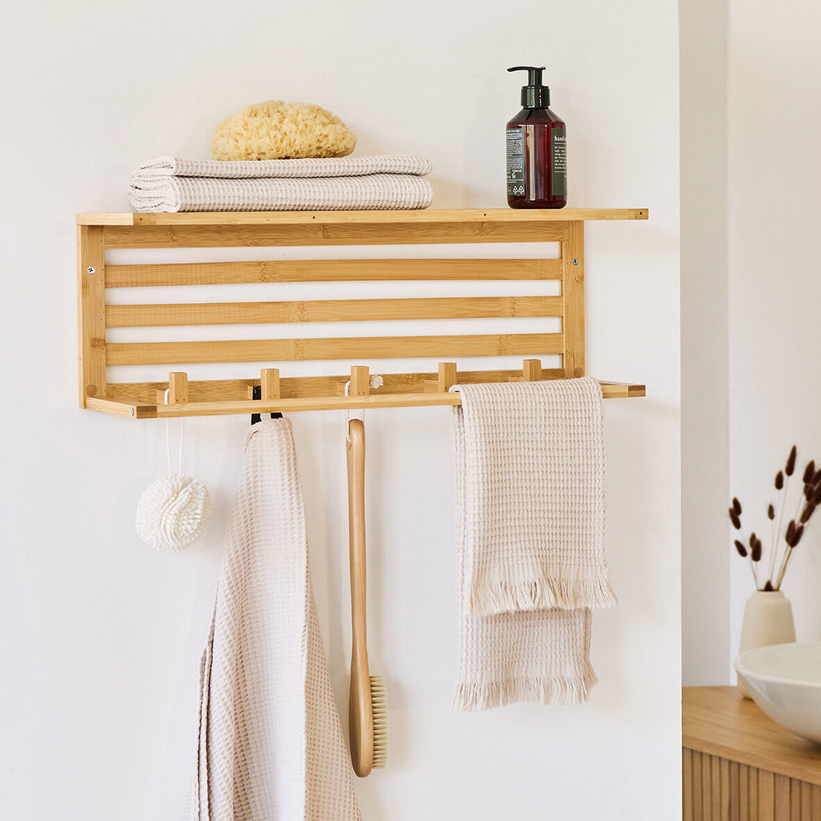 zeller-present-home-living-wandregal-bambus-mit-haken image 3