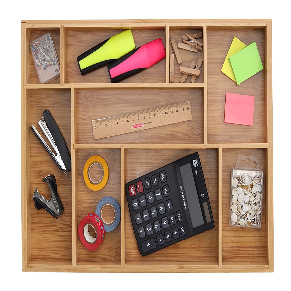 zeller-present-home-living-schubladen-organizer-bambus-9-f-cher image 4
