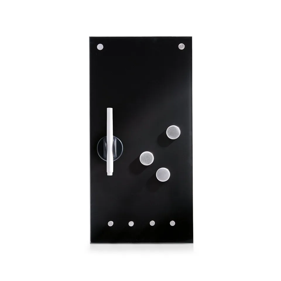 zeller-present-office-memoboard-glas-schwarz-mit-haken image 1