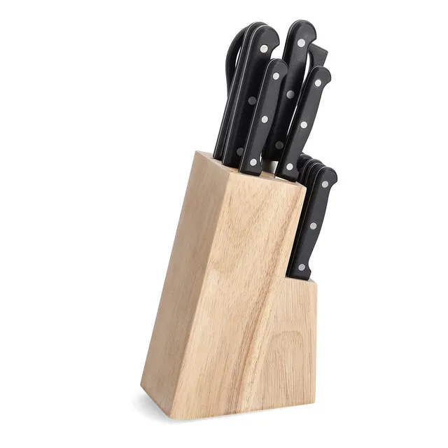 zeller-present-k-che-messerblock-set-13-tlg-gummibaumholz image 1