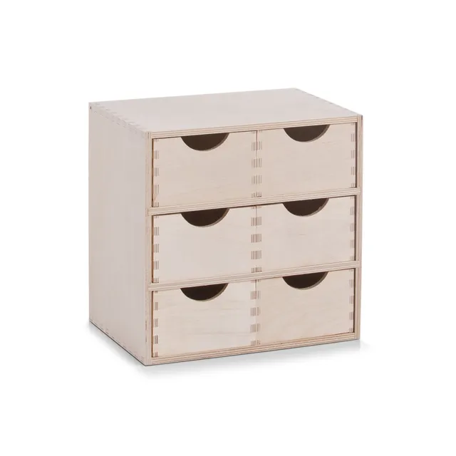zeller-present-schubladenelement-6er-birke-holz-natur image 1