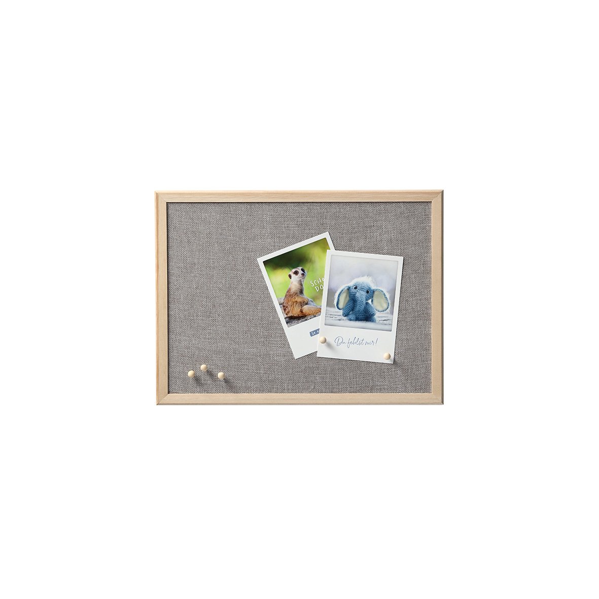 zeller-present-office-pinboard-leinen-kiefer-grau-pinnwand image 5