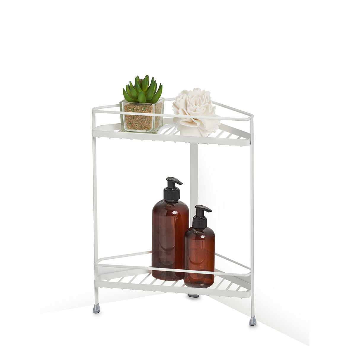 zeller-present-home-living-eckregal-metall-wei-2-ebenen image 4