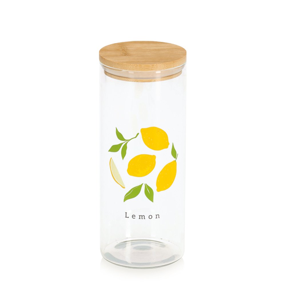 zeller-present-lemon-vorratsglas-1150-ml-bambusdeckel image 1