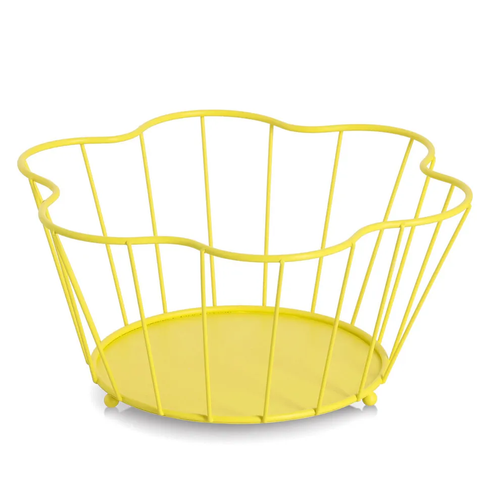 zeller-k-che-obstkorb-metall-gelb-fr-chteschale image 1