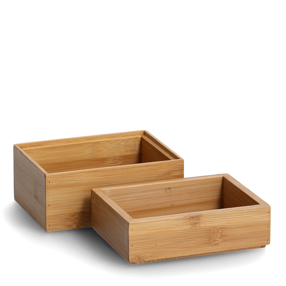 zeller-present-home-living-ordnungsboxen-set-2-tlg-bambus-stapelbar image 4