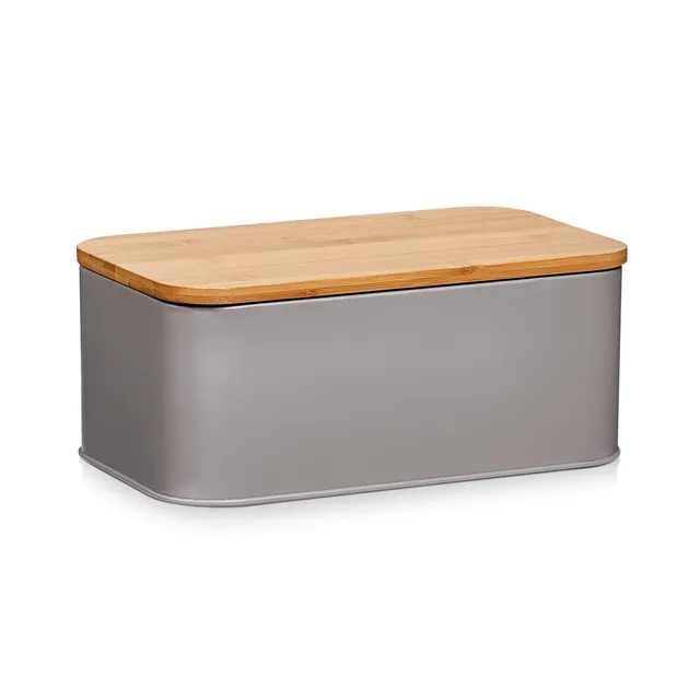 zeller-present-k-che-brotkasten-metall-matt-taupe image 1