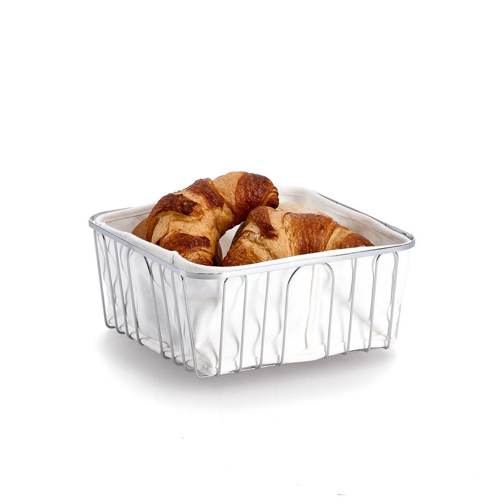 zeller-present-k-che-brotkorb-metall-mit-baumwollbeutel image 2
