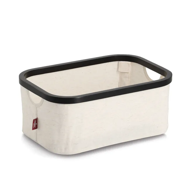 zeller-present-home-living-aufbewahrungskorb-creme-faltbar image 1