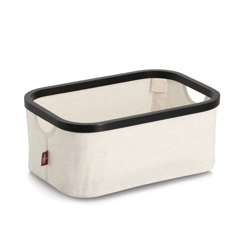 zeller-present-home-living-aufbewahrungskorb-creme-faltbar image 1