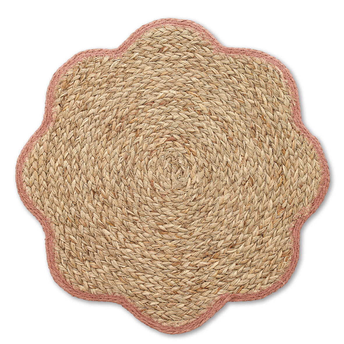 zeller-present-table-platzset-grasgeflecht-altrosa-bl-tenform image 1