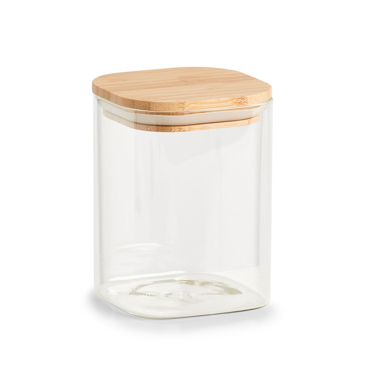 zeller-present-k-che-vorratsglas-eckig-900-ml-bambus image 1