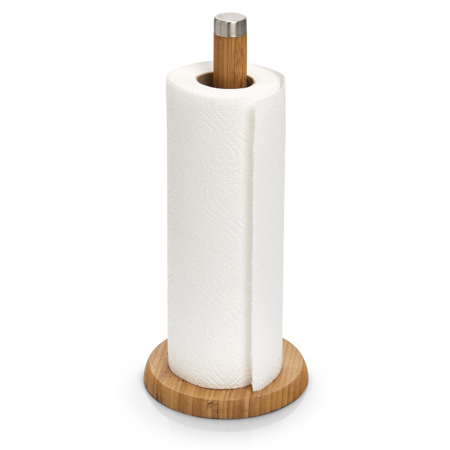zeller-present-k-che-k-chenrollenhalter-bambus-edelstahl-tuchst-nder image 2