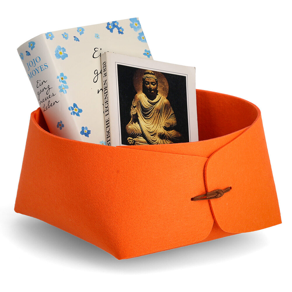 zeller-present-home-living-aufbewahrungskorb-filz-orange-2 image 3