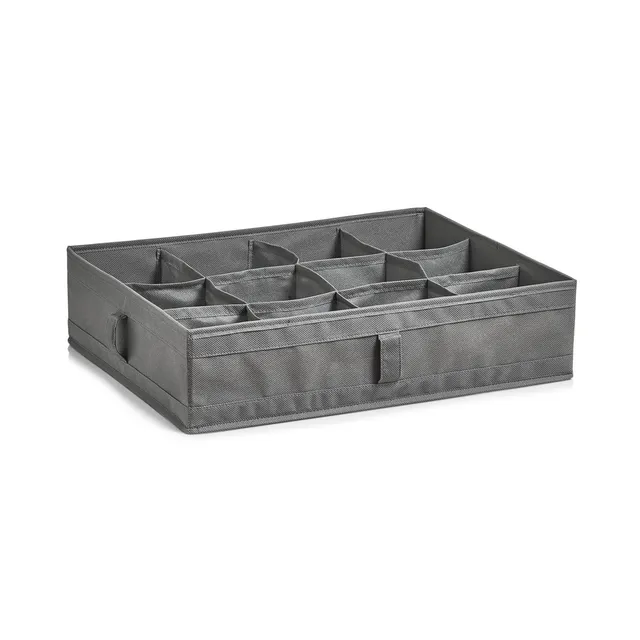 zeller-present-home-living-aufbewahrungsbox-12-f-cher-grau image 1